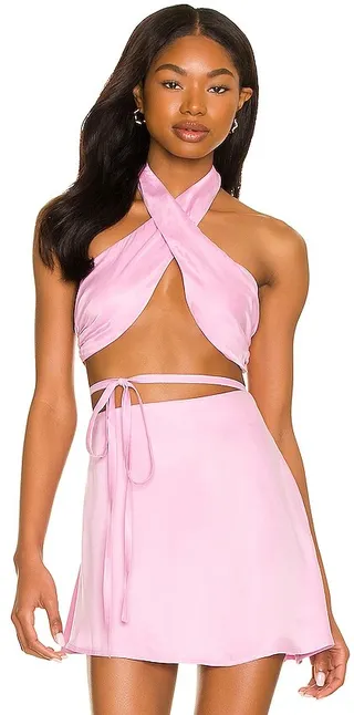 x REVOLVE Deidre Halter Scarf Top