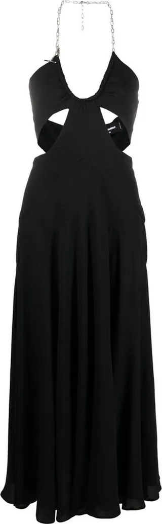 Chain-Link Cut-Out Midi Dress