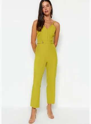 Green Button Detailed Jumpsuit TWOSS23TU00145