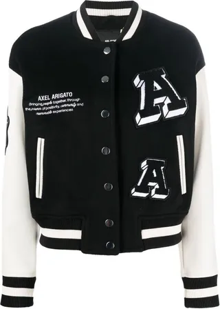 Logo-Detail Wool Bomber Jacket