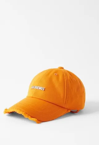 Artichaut Drawcord Raw-edge Cotton-canvas Cap