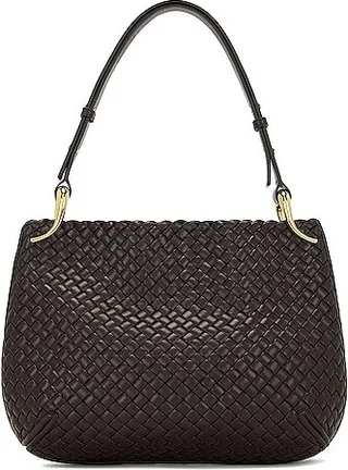 Bottega Veneta Medium Pipe Bag in Chocolate