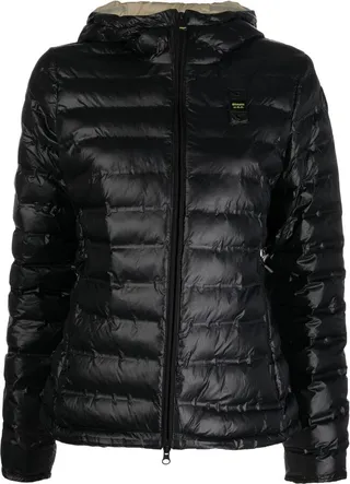 Glossy-Finish Quilted Padded Jacket