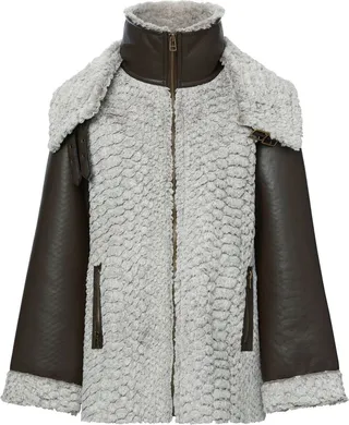 Synergy snake-effect faux-fur jacket