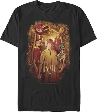 Men's Harry Potter Chamber Of Secrets Ron Portrait T-Shirt - Black - Small