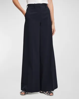 High-Waist Wide-Leg Trousers