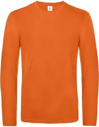 B&C B&C Mens E190 Long Sleeve T-Shirt (Urban Orange) - Orange