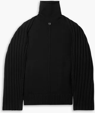 Grace convertible wool-blend turtleneck sweater