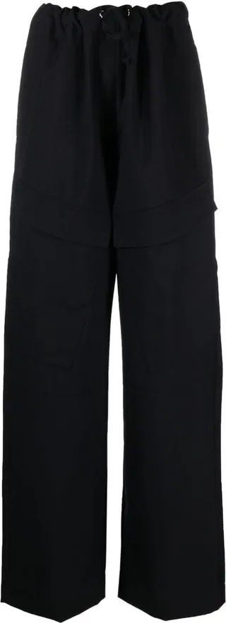 High-Waisted Straight-Leg Trousers