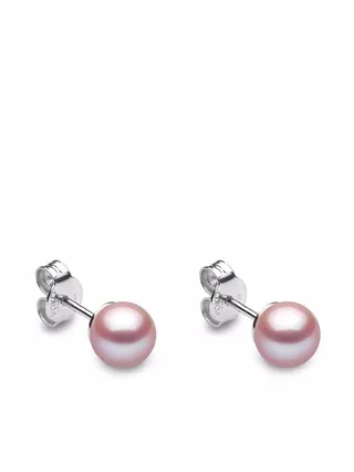 18kt white gold Classic 6mm Freshwater pearl stud earrings