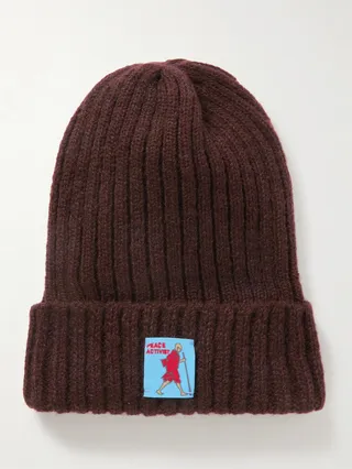 5G Logo-Appliquéd Ribbed-Knit Beanie