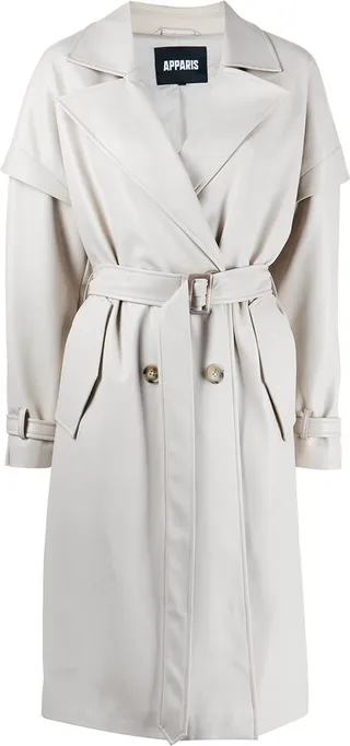 Natalia belted trench