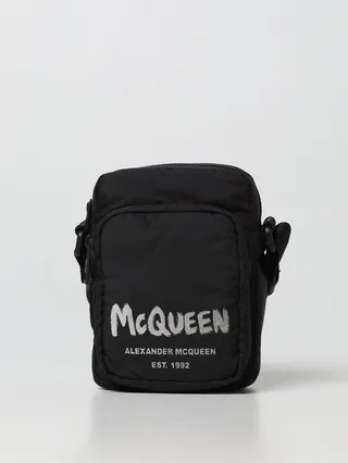 Alexander McQueen crossbody bag with Graffiti logo