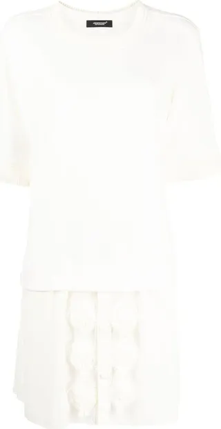 layered-effect T-shirt dress