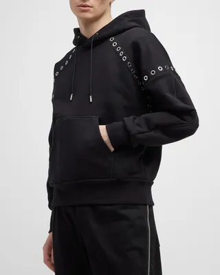 Men's Metal Eyelet Pullover Hoodie