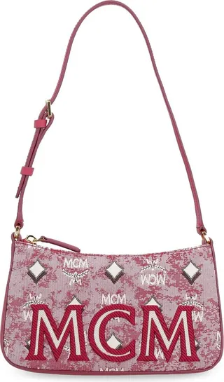 MCM Logo Jacquard Shoulder Bag