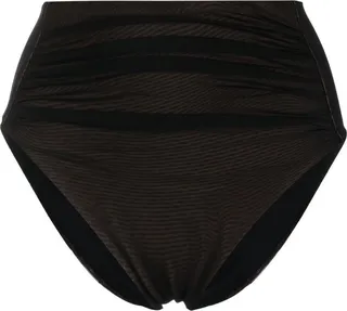 Gathered High-Waisted Bikini Bottoms