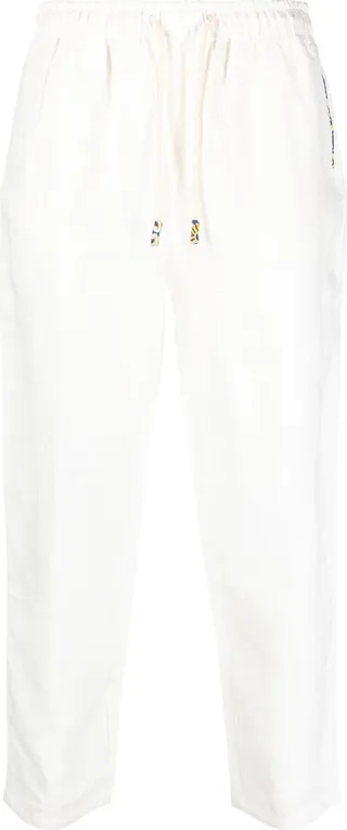 Drawstring Straight-Leg Trousers
