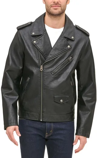 Faux Leather Moto Jacket