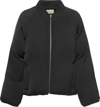 Dion black padded bomber jacket