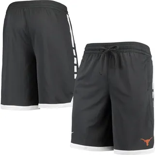 Men's Nike Anthracite Texas Longhorns School Logo Elite Stripe Performance Shorts