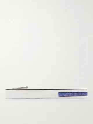 Platinum-Plated Sodalite Tie Bar