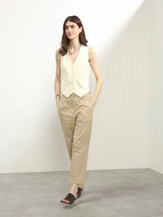 Slim-leg Organic-cotton Crop Chino