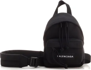 Balenciaga Logo Printed Crossbody Bag