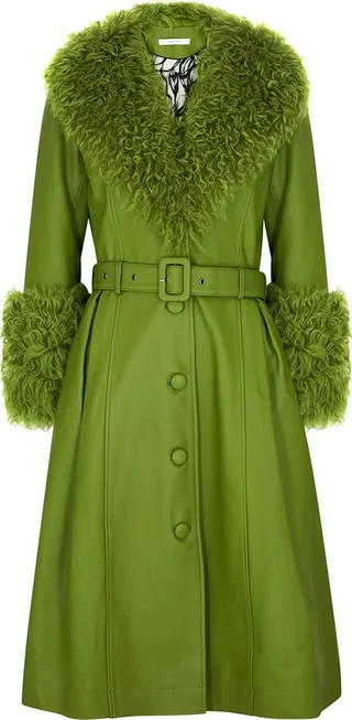 Saks Potts Foxy Shearling-trimmed Leather Coat