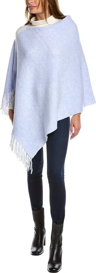 Hannah Rose Double Face Reversible Wool Poncho