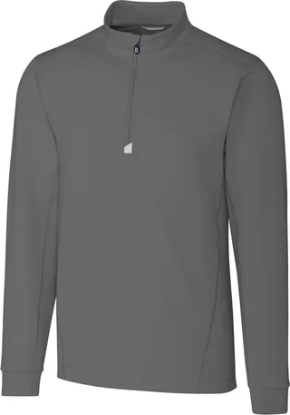Cutter & Buck Traverse Stretch Quarter Zip Mens Big and Tall Pullover Jacket - Elemental Grey - 4X Large Tall