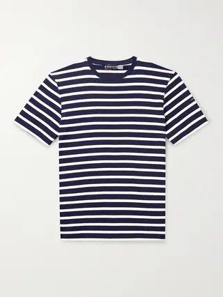 Slim-Fit Striped Cotton-Jersey T-Shirt