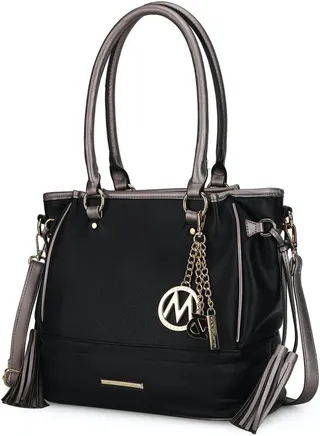 MKF Collection by Mia K Moira Vegan Leather Women’s Tote Handbag - Black