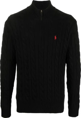 Cable-Knit Half-Zip Jumper