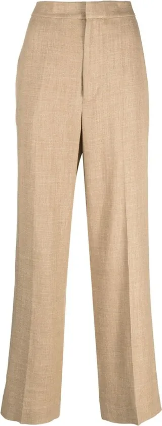 Mid-Rise Straight-Leg Trousers