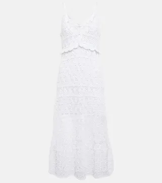 Bianca crochet cotton midi dress