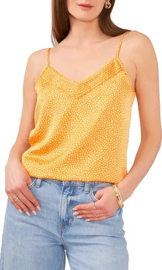 Floral Pintuck Camisole