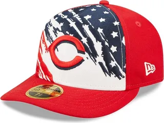 Men's New Era Red Cincinnati Reds 2022 4th of July Low Profile 59FIFTY Fitted Hat