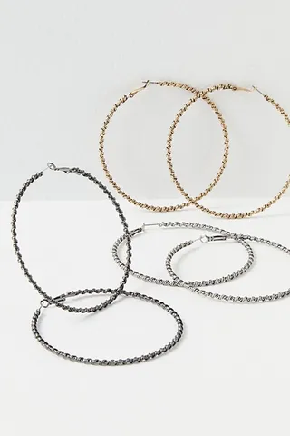 Harvey Oversized Hoops by Free People