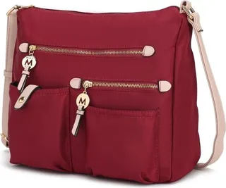 MKF Collection by Mia K Serena Color-Block Nylon Women’s Shoulder Bag - Red