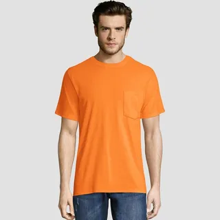 Hanes Men's Short Sleeve Workwear Crew Neck T-Shirt 2pk - Light Steel M