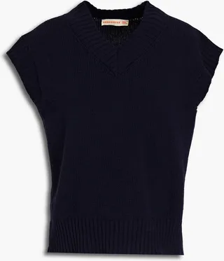 Bonnie merino wool and cashmere-blend vest