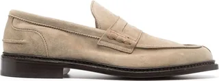 Almond-Toe Suede Loafers