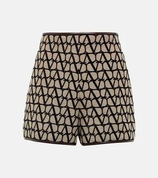 Toile Iconographe leather-trimmed shorts