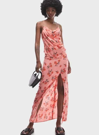 Cowl Neck Floral Cami Top