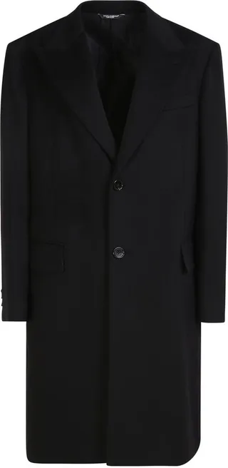 Dolce Gabbana Single-Breasted Tailored Coat
