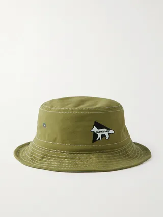 + Maison Kitsuné Logo-Embroidered Nylon Bucket Hat
