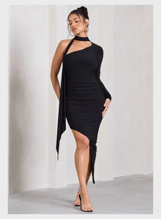 One Shoulder Asymmetric Dress