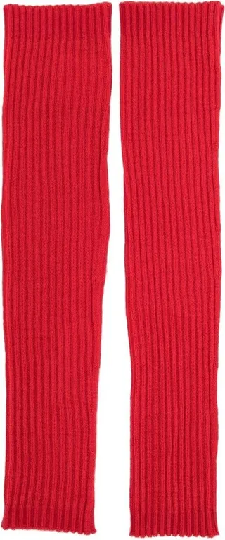 Lala ribbed knit arm warmers