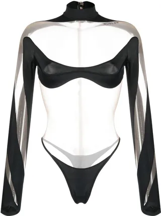 MUGLER- Eco Sport Lycra Bodysuit